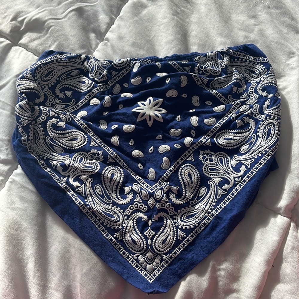 Blue bandanna top